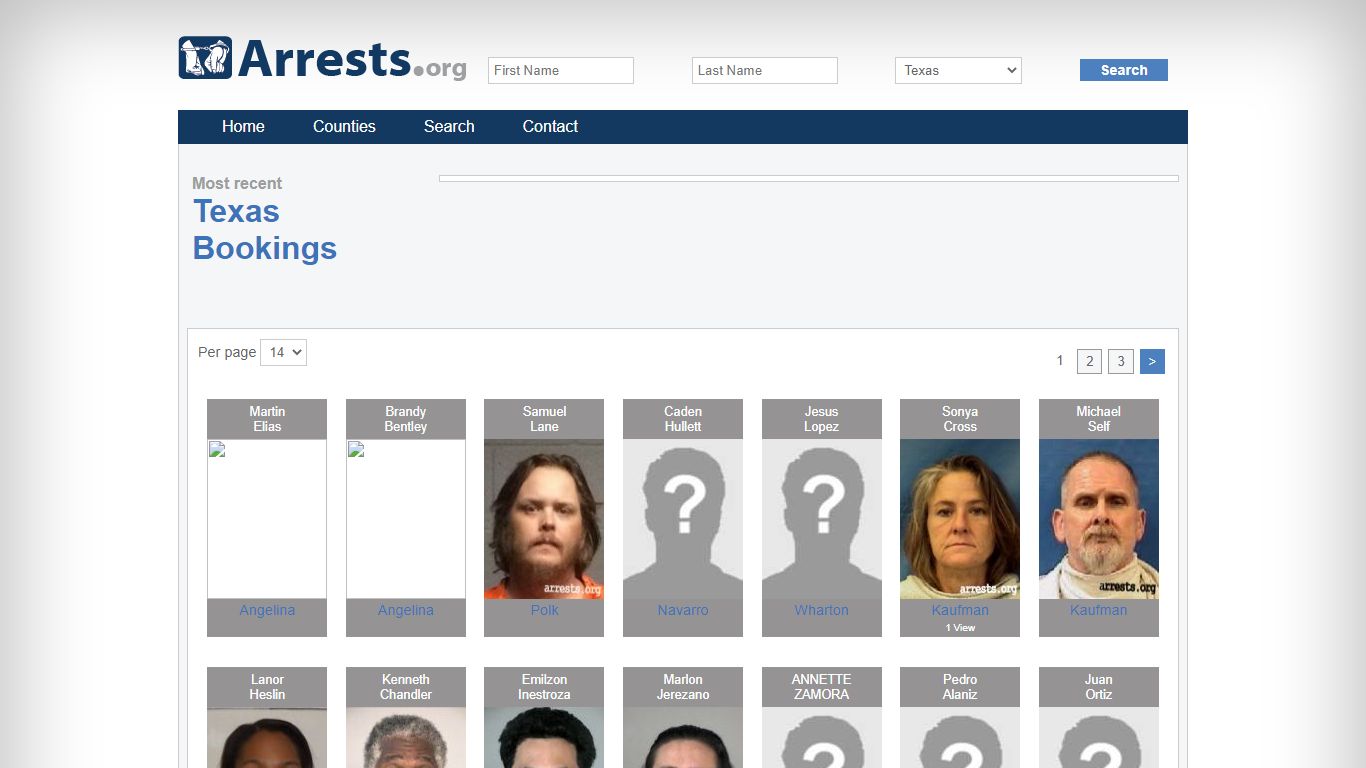 Search Texas Texas Jail Arrest Records